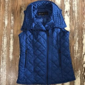 ANDREW MARC BLUE QUILTED VEST JACKET NWOT SMALL